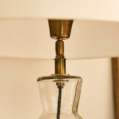 Aldsworth 35cm Glass Table Lamp - Gold & Clear Glass