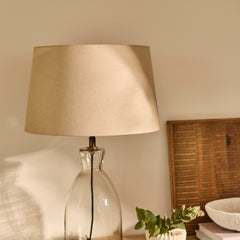 Aldsworth 35cm Table Lamp & Coningsby Taupe Cotton Lampshade - 40cm