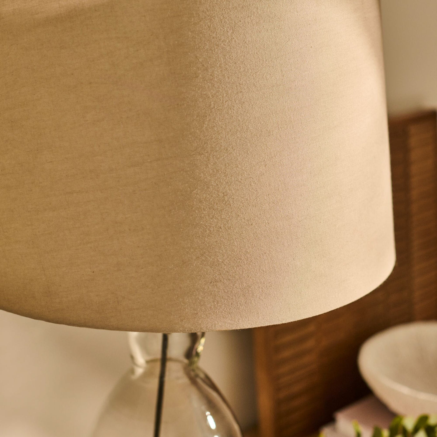 Aldsworth 35cm Table Lamp & Coningsby Taupe Cotton Lampshade - 40cm