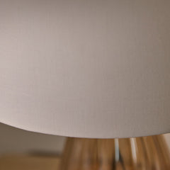 Alma 23cm Champagne Glass Table Lamp & Coningsby Snow White Cotton Lampshade - 30cm