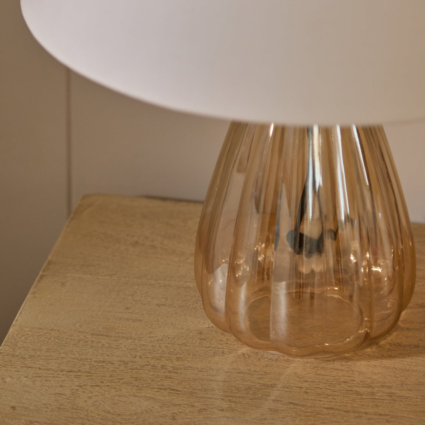 Alma 23cm Glass Lamp Base - Champagne