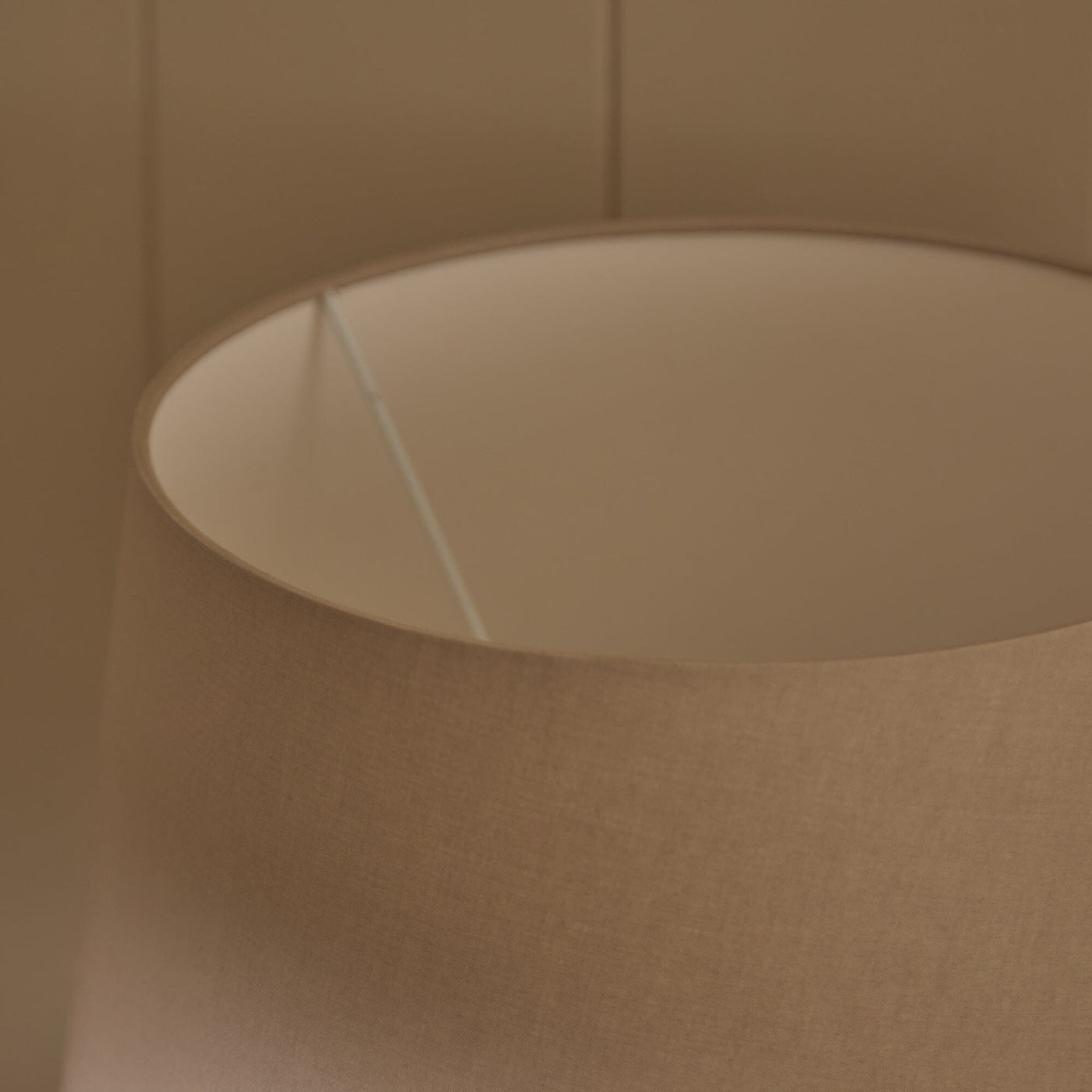 Alma 23cm Champagne Glass Table Lamp & Coningsby Taupe Cotton Lampshade - 30cm
