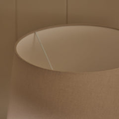 Alma 23cm Champagne Glass Table Lamp & Coningsby Taupe Cotton Lampshade - 30cm