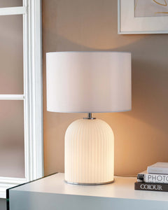 Amalfi Dual-Lit White Table Lamp