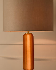 Amalfi amber glass floor light