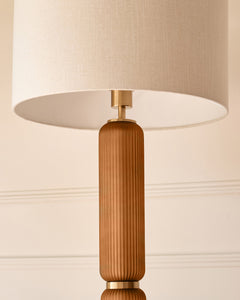 Amalfi amber glass floor light