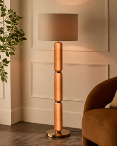 Amalfi amber glass floor light