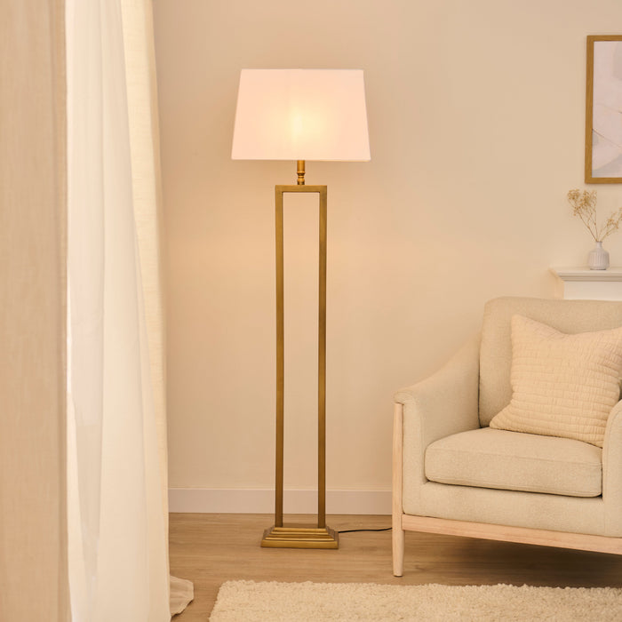 Purley 132cm Floor Lamp Base - Gold
