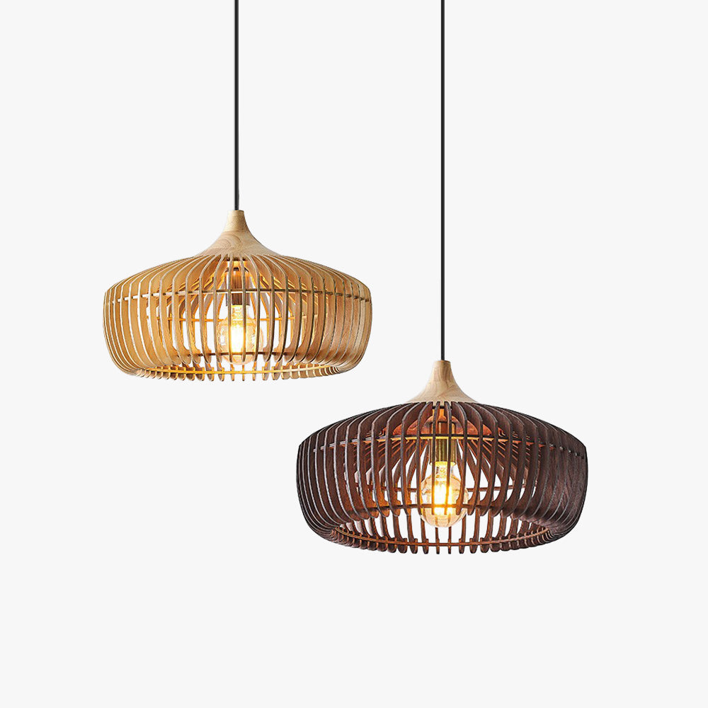 Muto Nordic Japanese Pendant Light Wood Bedroom/Living Room - Neutralighting