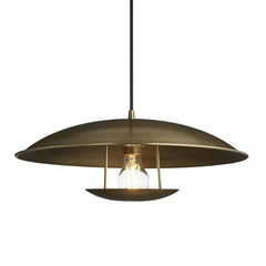Boston Round Pendant Light- 17 Inch - Brass