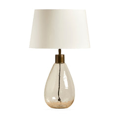 Breamore Clear Glass Lamp & Coningsby White Lampshade - 35cm