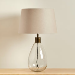 Breamore 30cm Lamp Base - Clear Glass