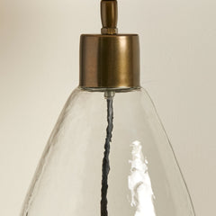 Breamore Clear Glass Lamp & Coningsby White Lampshade - 35cm