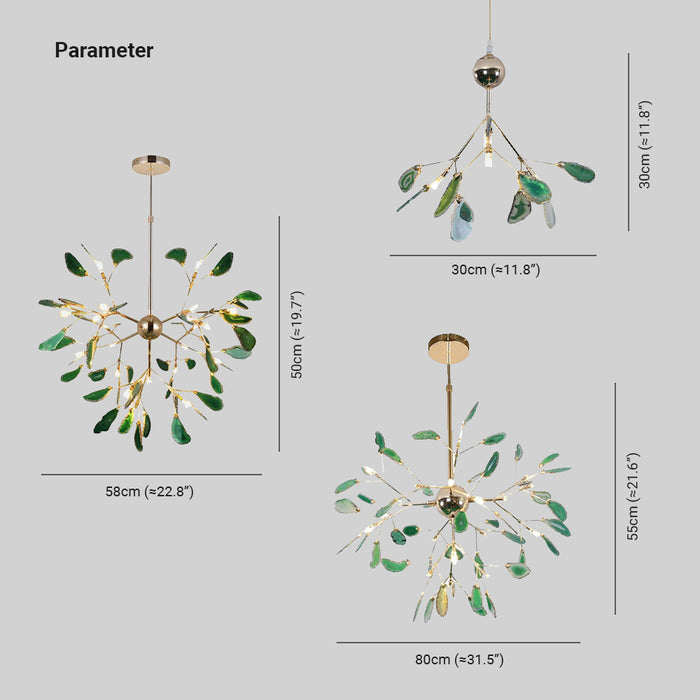 Aria Agate Creative Colourful Chandelier Bedroom/Living Room - Neutralighting