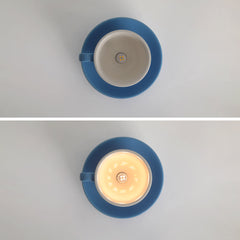 Aria Modern Coffee Cups Ceramic Flush Ceiling Lighting - Neutralighting