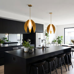 Luxury Sunset Gold Bloom Pendant Light – Sculptural Statement Designer Ceiling Lighting