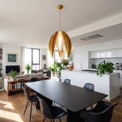 Luxury Sunset Gold Bloom Pendant Light – Sculptural Statement Designer Ceiling Lighting