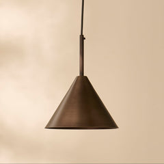 Brockhill Small Metal Pendant Light - Bronze