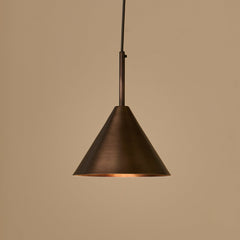 Brockhill Small Metal Pendant Light - Bronze