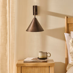 Brockhill Large Metal Wall Light - Bronze
