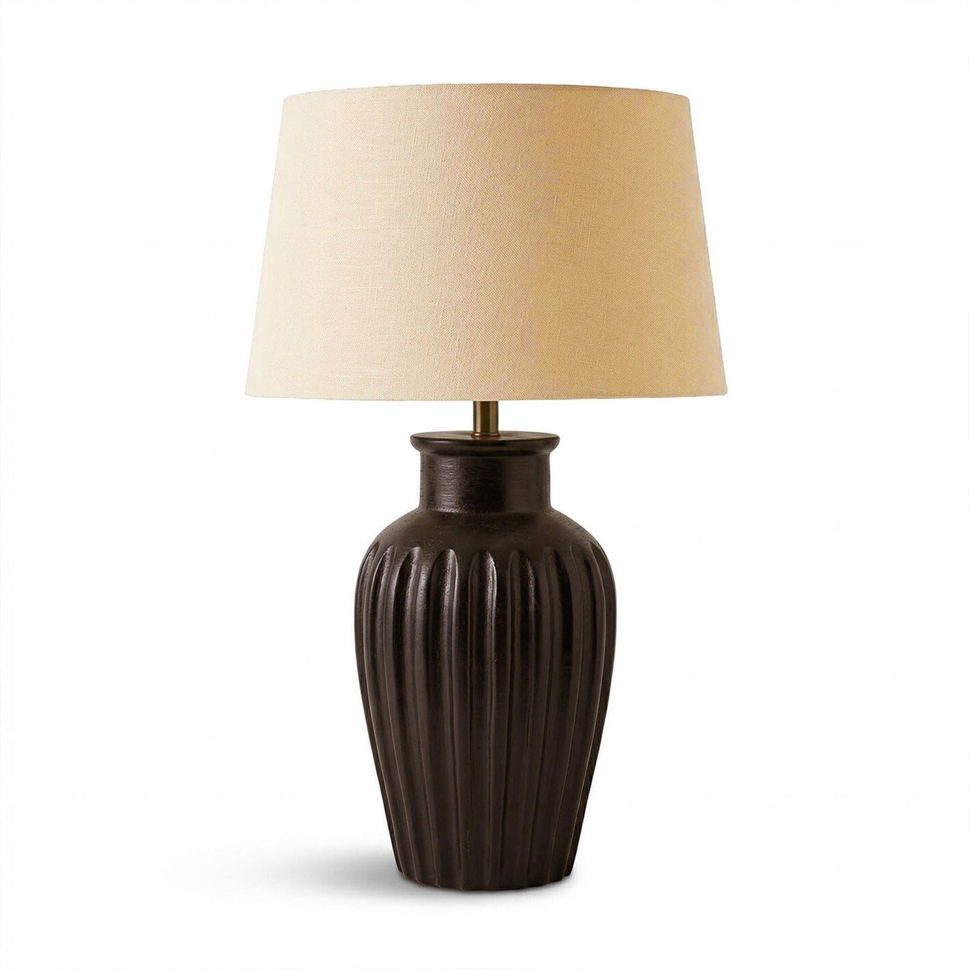 Burcot Black Mango Wood Lamp Base - 28cm