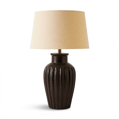 Burcot Black Mango Wood Lamp Base - 28cm