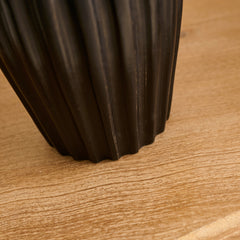 Burcot Black Mango Wood Lamp Base - 28cm