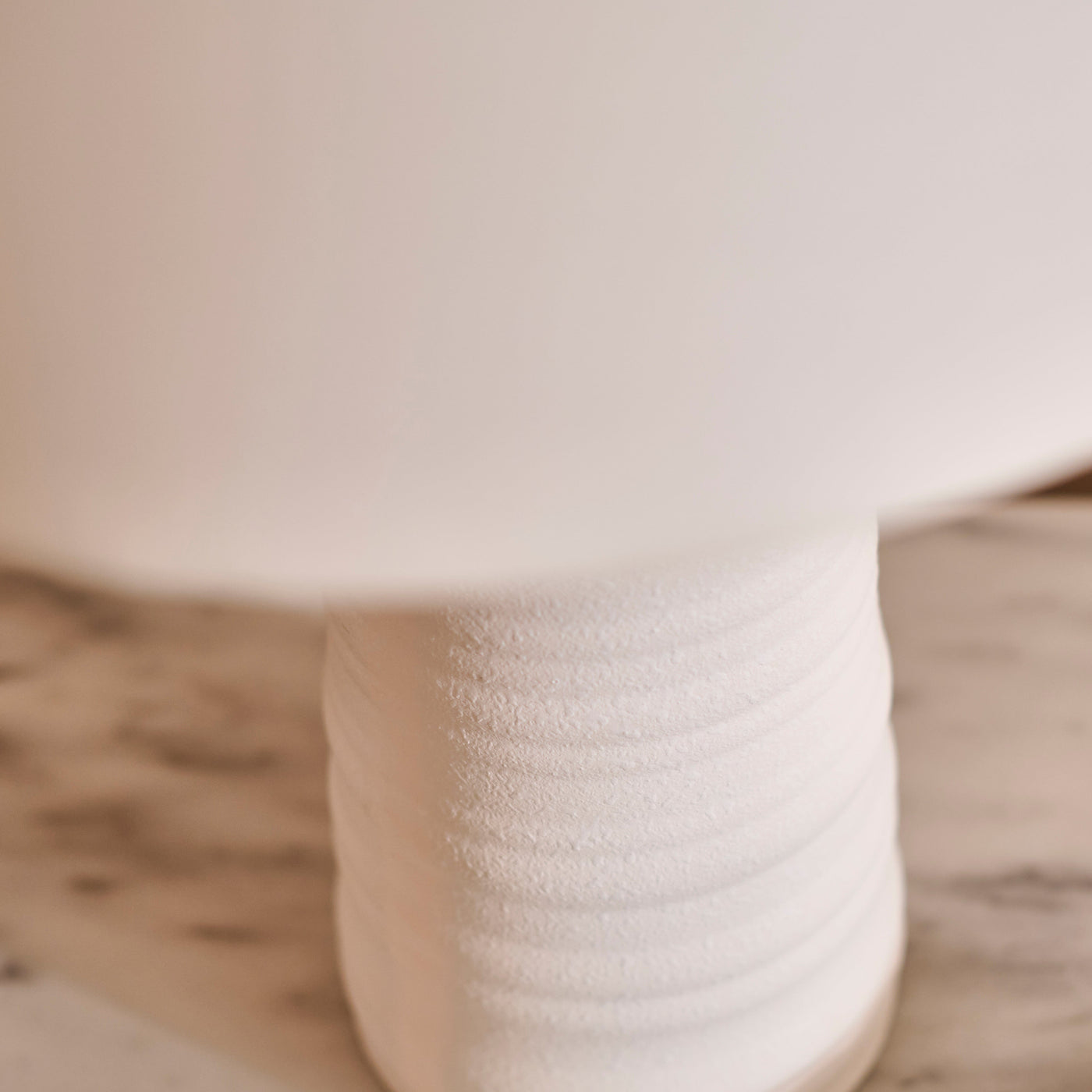 Burleigh 43cm White Ceramic Table Lamp Base & Coningsby Snow White Cotton Lampshade - 35cm