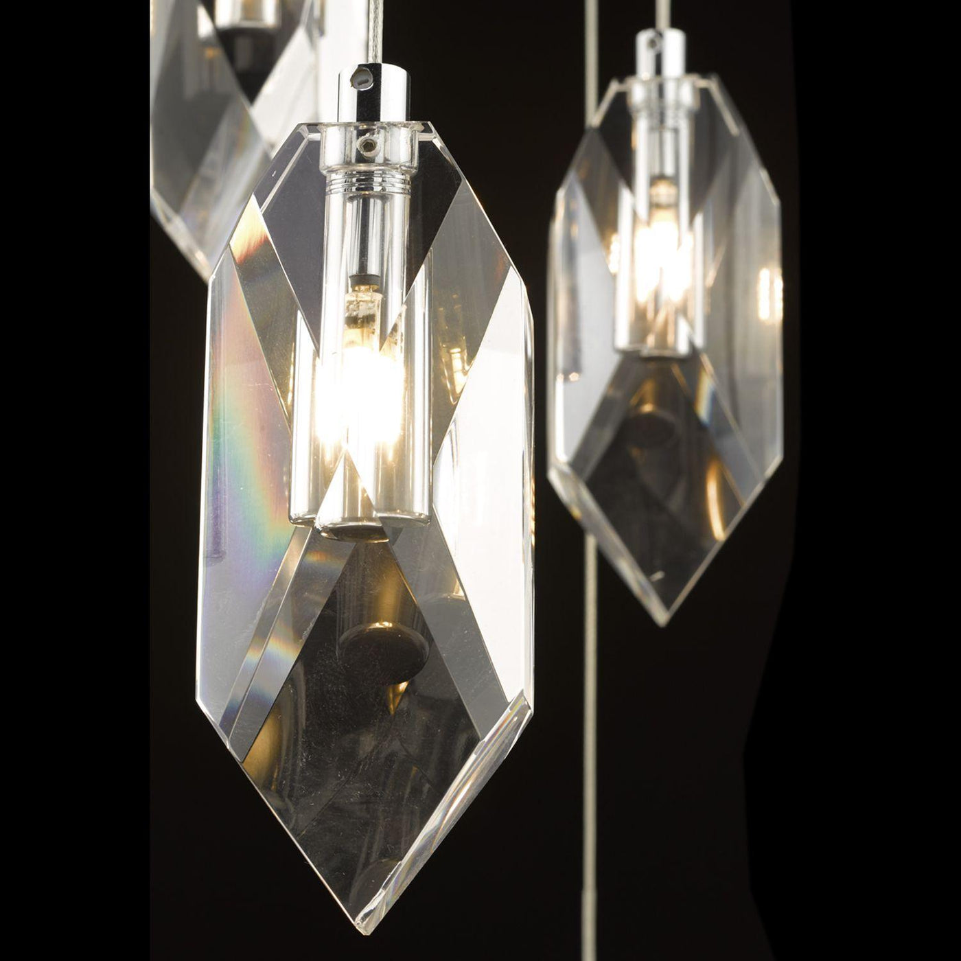 Crystal 12-Light Stairwell Pendant in Polished Chrome 2M Drop