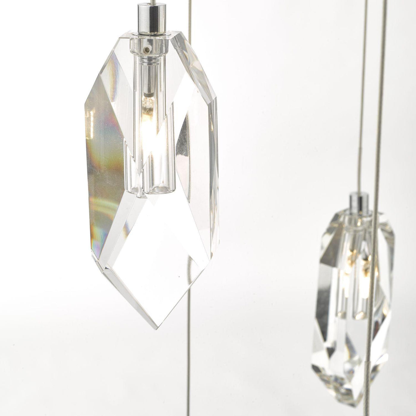 Crystal 12-Light Stairwell Pendant in Polished Chrome 2M Drop