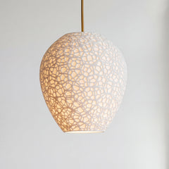 White Cellular Pendant Light