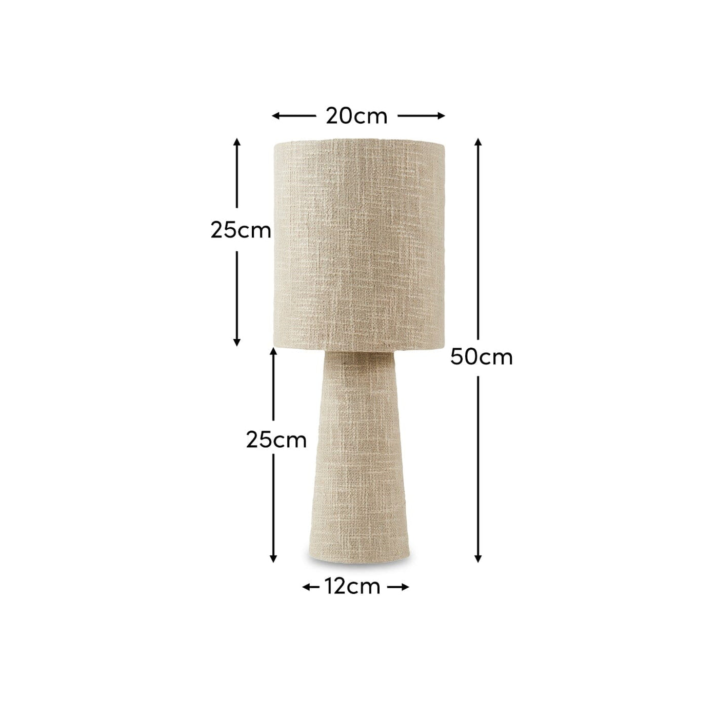 Chattendon 50cm Table Lamp - Driftwood Slub Linen