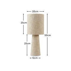 Chattendon 50cm Table Lamp - Driftwood Slub Linen