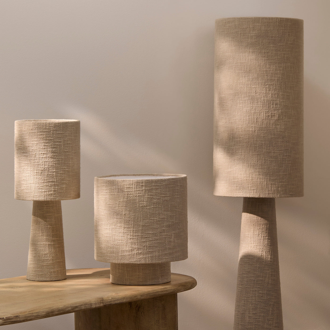 Chattendon 50cm Table Lamp - Driftwood Slub Linen