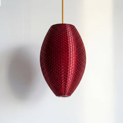 Crimson Red Long Hive Pendant Light