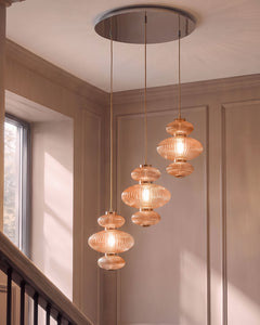 Cynthia champagne glass 3 drop pendant light