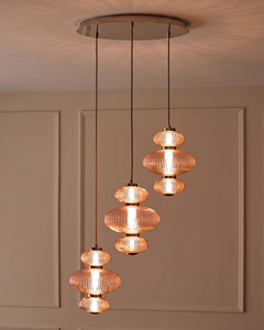 Cynthia champagne glass 3 drop pendant light