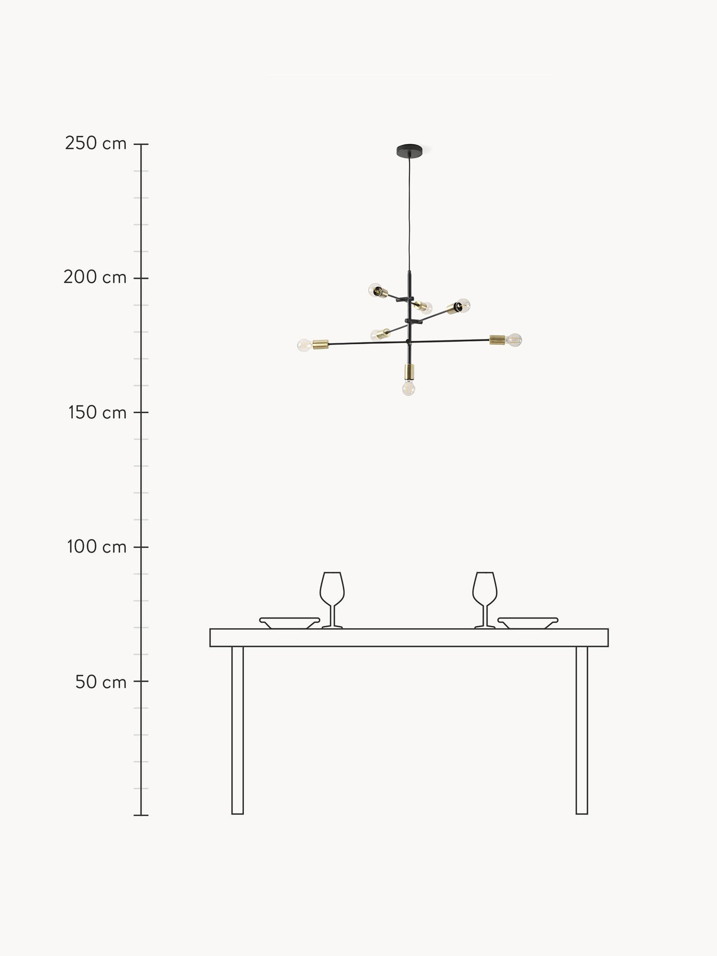 Large Pendant Light Venja - Matt Black