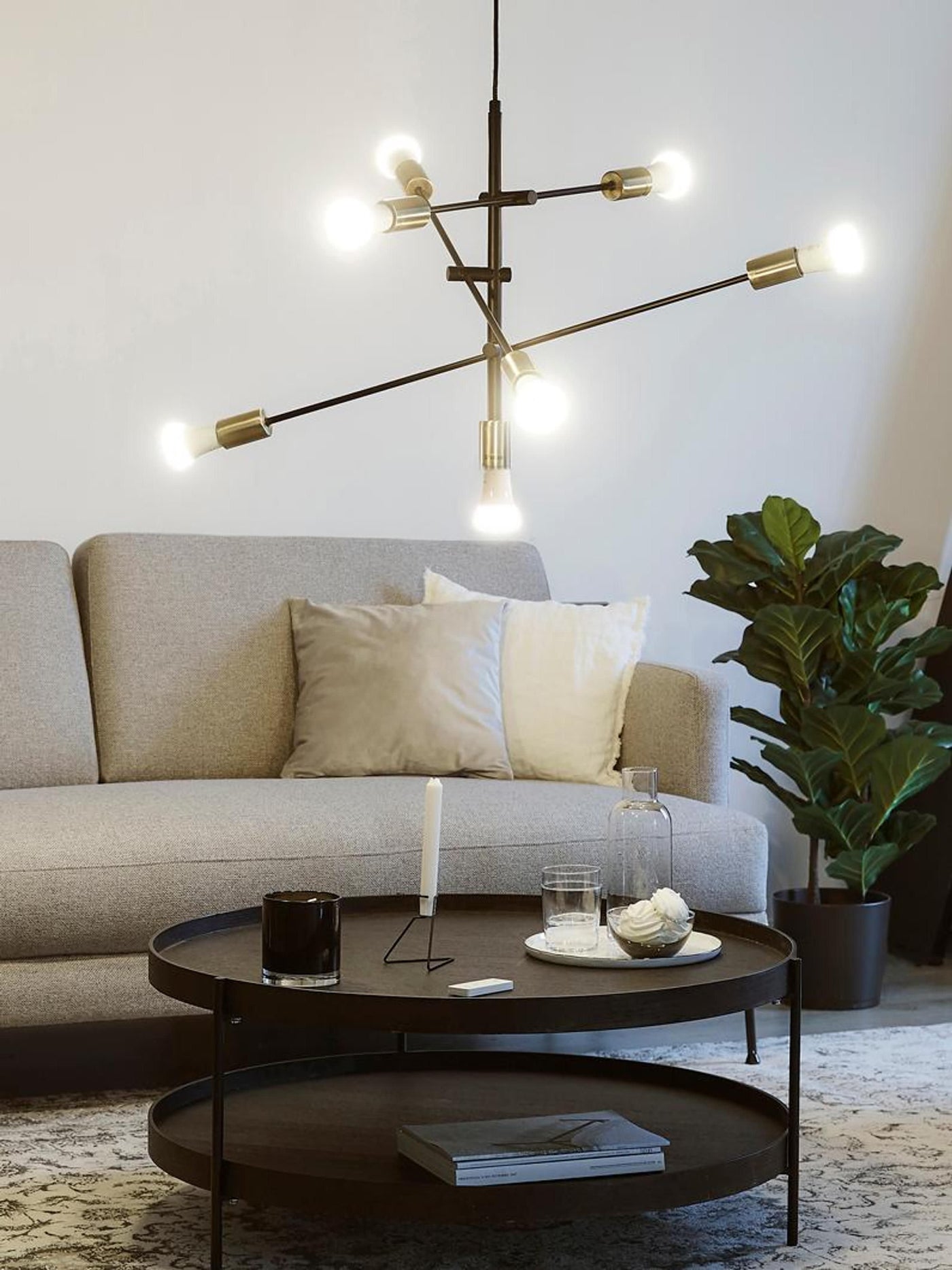 Large Pendant Light Venja - Matt Black