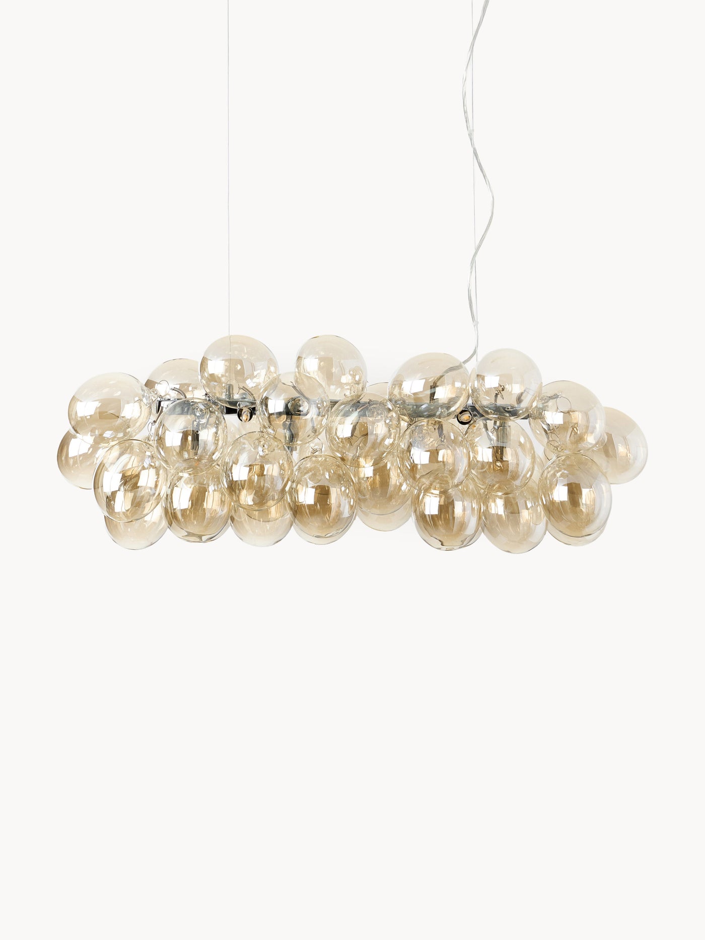 Mouth-Blown Pendant Light Gross - Beige, Transparent