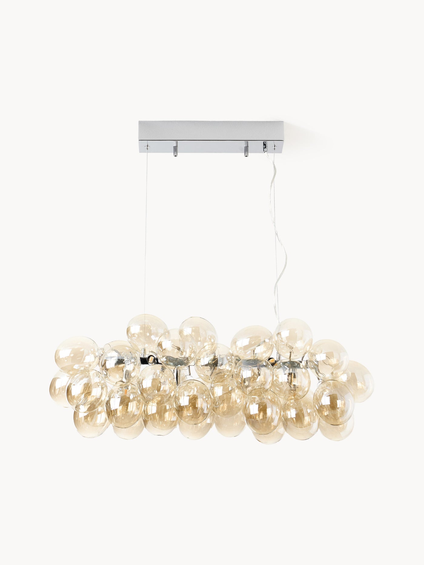 Mouth-Blown Pendant Light Gross - Beige, Transparent