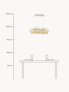 Mouth-Blown Pendant Light Gross - Beige, Transparent