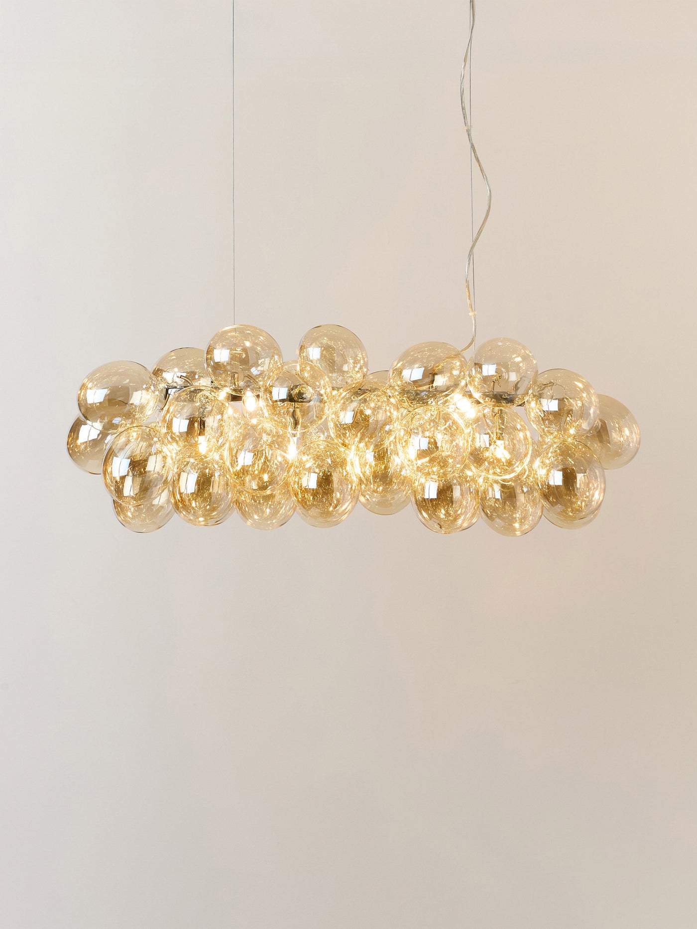 Mouth-Blown Pendant Light Gross - Beige, Transparent