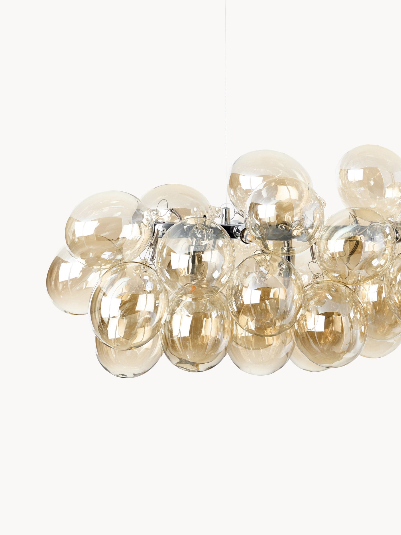 Mouth-Blown Pendant Light Gross - Beige, Transparent