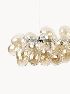 Mouth-Blown Pendant Light Gross - Beige, Transparent