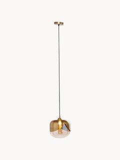 Small Glass Pendant Light Golden Goblet