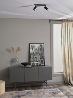 Ceiling Spotlight Etna - Black, W 30 cm