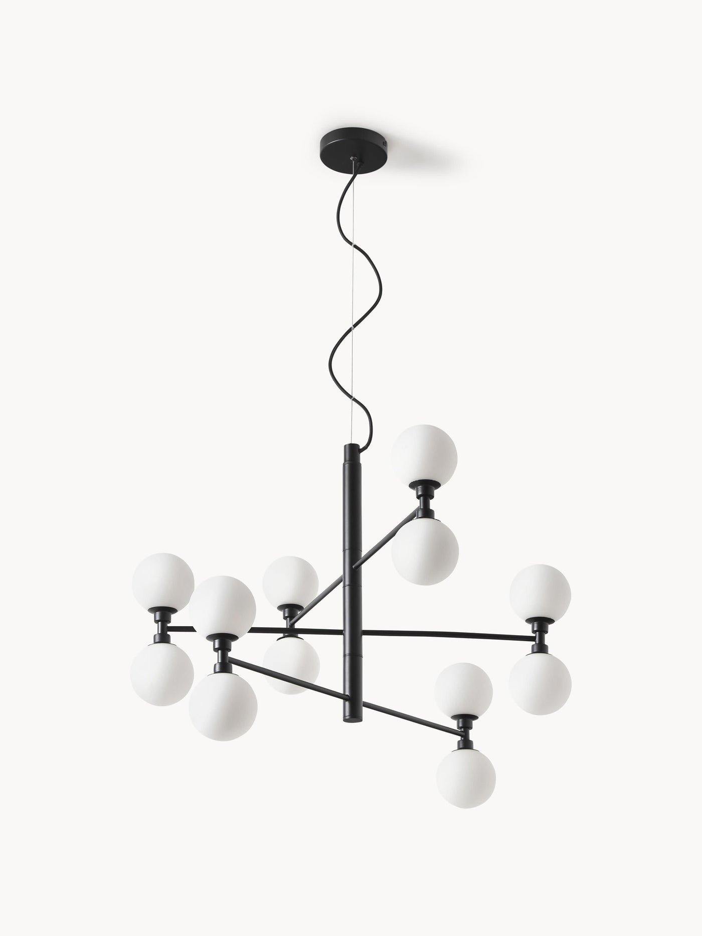 Large Pendant Light Grover with Opal Glass Shades