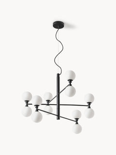 Large Pendant Light Grover with Opal Glass Shades
