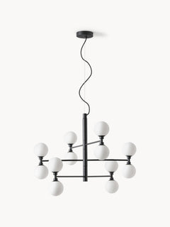 Large Pendant Light Grover with Opal Glass Shades